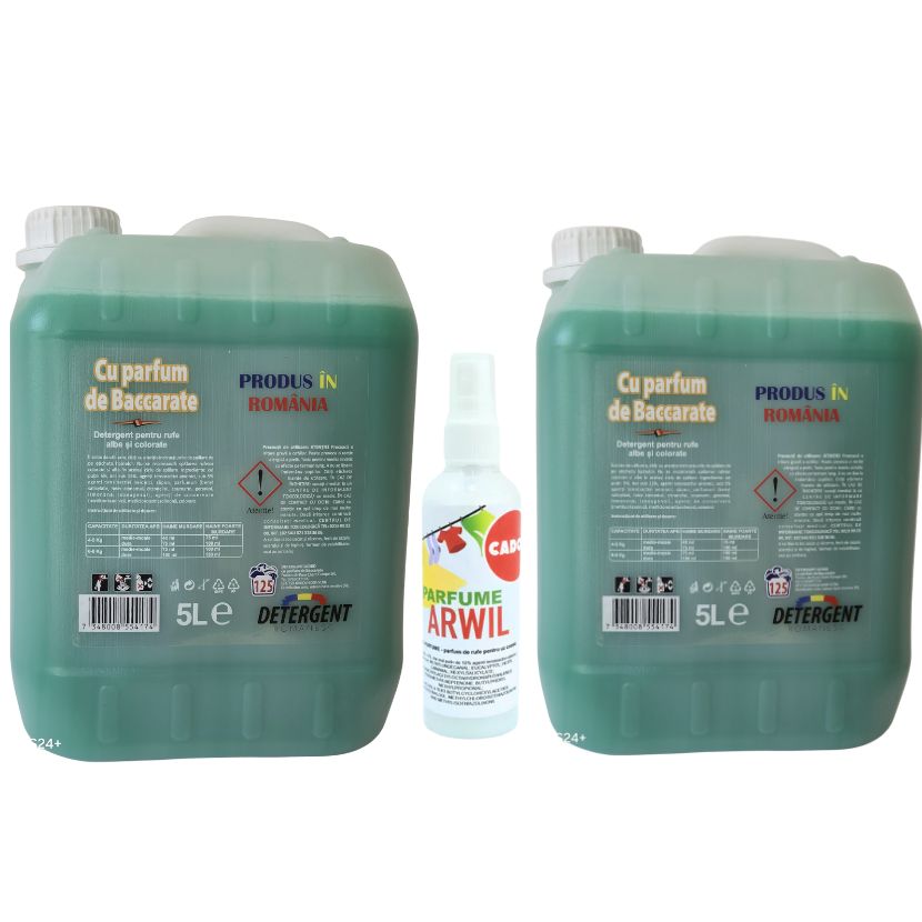 2x Detergent Universal cu miros de Baccarate Arwil 5L + 1x Esență de Parfum la 100 ml CADOU